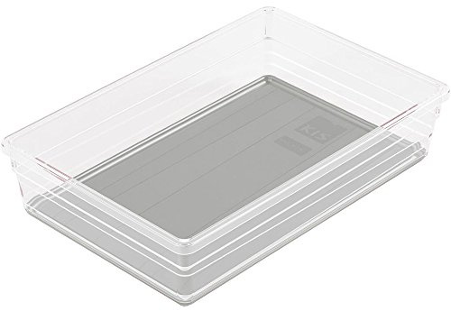 Kis 6075700 0516 02 Sortierbox Sistemo, Plastik, transparent/grau, 15 x 22,5 x 5 cm