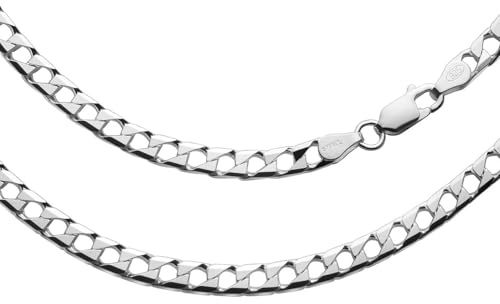 STERLL Herren-Kette aus massivem 925 Silber, ideal als Geschenk für Mann oder Freund, mit Schmuckbox