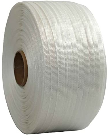TECPLAST Feuillard de cerclage tressé FT 16 mm x 850 m - Qualité PRO - Haute Résistance 450kg - Feuillard textile PET