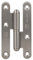 Amig - Pernio a la Derecha - 100 x 58 x 2 mm - Arandela a Presión - Sin Remate - Cantos Redondos - Sujeta Puertas con Firmeza - Acero Inoxidable 18/8 Plateado Mate