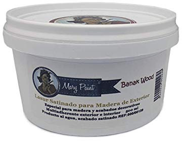Mary Paint 500/00139 Lasur für Holz außen satiniert, Braun, 500 ml