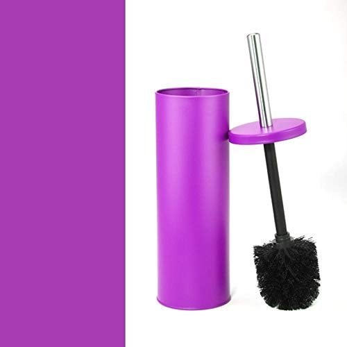 Alberta WC Bürste Klobürste für Toilettenbürstenset Toilette ohne Tote Ecke Badezimmer weiche Bürste Langer Griff Basis Reinigungsbürste Toilettenbürste-Lila