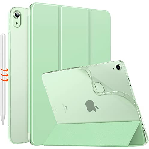 MoKo Custodia per iPad Air 11 Pollici 7a/6a Generazione M3/M2 2025/2024, Custodia iPad Air 5a/4a Gen. 10,9 2022/2020, Cover in TPU Morbido, Cover Sottile, Auto Sveglia/Sonno,Verde