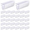 Glarks Lot de 30 pinces rectangulaires en plastique de forme rectangulaire avec crochet et boucle pour table de 1,9 à 2,5 cm pour intérieur ou extérieur, mariage, fête, pique-nique, événements