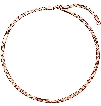Purelei® I'lalo Choker (Roségold) – Elegante Kette aus 18K vergoldetem Edelstahl – Verstellbare Länge 35/40 cm – Schmuck inspiriert von Hawaii – Designed in Germany