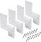2x4 Barricade Brackets (4 pcs) - Drop Open Bar Holder Steel Z Bracket for 2 by 4 Lumber as Security Reinforcement, Door Jammer, Tool Hanger for Home, Barn, Shed, Garage, Gate