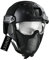 PJ Typ Tactical Multifunktionaler Airsoft Fast Helm mit Faltbarem Gehörschutz Stahlnetz Maske und Schutzbrille