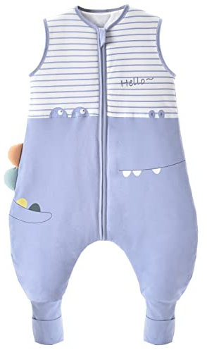 Chilsuessy Baby Schlafsack Mit Beinen 2.5 Tog Winter Unisex Ganzjahres Mit Füßen, Cute Krokodil, 100cm/Baby Höhe 105-115cm