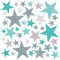 WandSticker4U®- 6 Bögen, 148 STERNE zum Kleben, pastell Grün/Mint/Türkis/Grau I Wandtattoo Sterne Kinderzimmer Wandsticker selbstklebend I Möbelsticker Zimmer Deko Mädchen & Junge