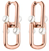 PURELEI® Glace Ohrringe (Roségold) – Damenohrringe aus langlebigem Edelstahl – Wasserfeste Ohrringe Damen – 18mm Durchmesser – Modeschmuck für deinen individuellen Look