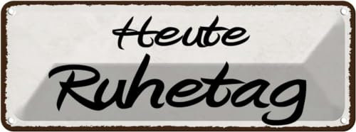 vianmo Blechschild 10x27 cm Heute Ruhetag Deko Geschenk Metall Schild