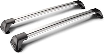 USSIGN Dachträger 2 Stück Für 3er-Serie E46 4-türige Limousine 1999–2004 (Festpunkt) Gürtelschloss Aus Aluminiumlegierung Shooting Corss Rack Dachreling (Größe : A-Silver)