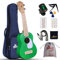 Winzz Ukulele Kinder Sopran, Ukulele Erwachsene Anfänger Set, 21 Zoll Ukulele Einsteiger Kit mit 9 Zubehör (Farbe: Grün, Holz)