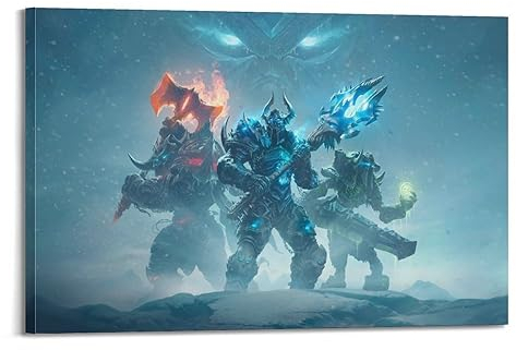 VZRSQZK Póster de videojuego World of Warcraft Ira del Rey Exánime póster decorativo de lienzo de pared e imagen artística impresa moderna para decoración de dormitorio familiar 20 x 30 pulgadas (50 x