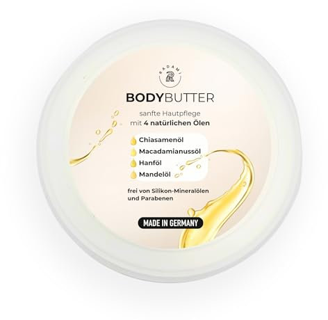 Bodybutter mit natürlichen Ölen Körperbutter mit Shea Butter und Panthenol 150 ml