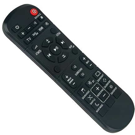 New Replacement Remote Compatible with JBL Bar JBLBAR31BLKAS, 9.1 Soundbar, 5.1 Soundbar, 3.1 Soundbar, 2.1 Soundbar, 2.0 Soundbar, JBL2GBAR51IMBLKAM