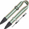 Padwa Lifestyle Stripes Adjustable Camera Strap with Quick Release Clip fits All Cameras - 2 Full Grain Leather Head,Soft Cotton Rope Weave Camera Straps for Photographers - Green White Stripe