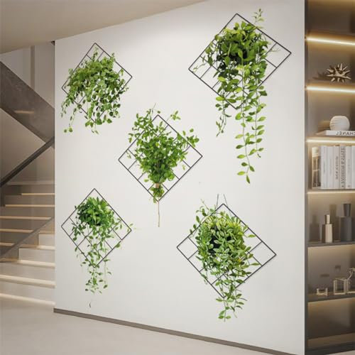 Wanddekoration Wohnzimmer Modern Wandtattoo - Grünen Pflanzen Wandaufkleber Hängende Rebe Selbstklebend Pflanze Wandsticker für Schlafzimmer 0412