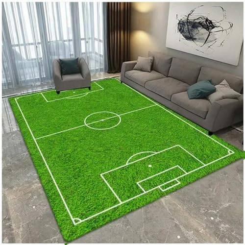 3D Fußballfeld Teppich Kinder Jungen Kinderzimmer Gaming Teppich Schlafzimmer Dekoration Wohnzimmer Krabbelmatte Modern Kinderteppiche Waschbarer 40 X 60 cm - Leicht Zu Reinigen -7C2K/T6N9-5