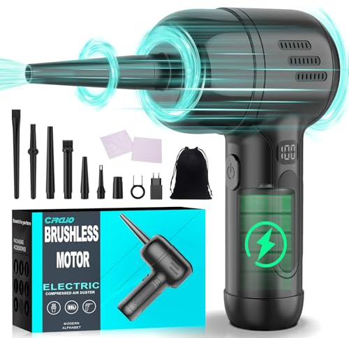 Circlio Souffleur Air Comprimé Électrique - Jusqu'à 165 000 RPM, Batterie de 10 400 mAh, ULtronics X Bombe Air Sec pour PC avec Recharge USB et Type-C, Écran LED- ULtronics X New