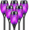 Decoration Halloween Lumières Flamme Solaire Exterieure,YAZEKY 6 Pièces 12 LED Lampe Solaire Flamme Torche Jardin Exterieur Étanche IP65,Lumiere Torche Solaire avec Flammes Réalistes pour Décor Jardin