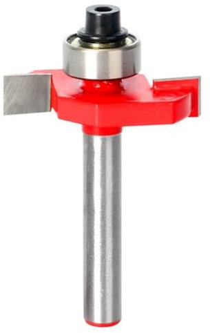 T Slot Router Bit 1/4 Shank 2mm Milling Cutter 8mm Shank T-Sloting Router Bit with Top Bearing Wood Slot Milling Cutter T Type Rabbeting Woodworking Tool
