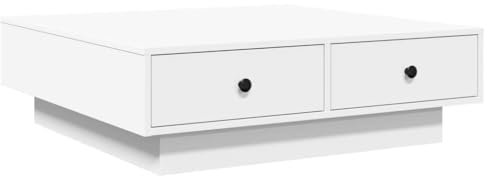 vidaXL Table Basse Blanc 90x90x28 cm Aggloméré