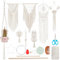 IFNUNLY 8 Set DIY Makramee Set Für Anfänger Stern DIY Makramee Traumfänger Set Handgefertigtes Makramee Pflanzenaufhänger Set Für Erwachsene Makramee Wandbehang Wandteppich Mit Anleitung Geburtstagsge