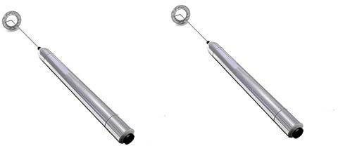 SHOWERORO Batidora Varillas Electrica 2 Piezas Batidor De Café y Espumador De Leche De Mano Silver