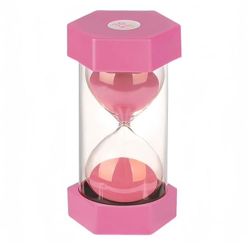 Hourglass Timer 30 Minute Visual Kitchen Timer Pink Hourglass Sand Clock 6.5 * 13 cm Student Study Hourglass Timer Time Management Shower Brushing Teeth Home Office Decoration Present Giving