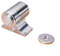 Premium Brass Magnetic Door Stops Punch Installation Option, Silver Color