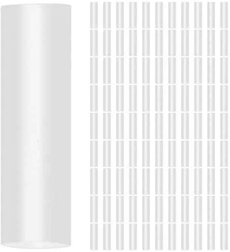 CANIPHA 100Pcs têtes de corde pour vêtements, tube thermorétractable pour têtes de lacets de bricolage, clips de lacets