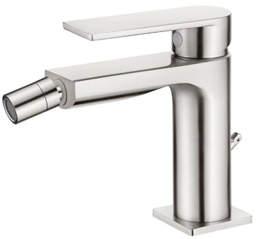Rubinetto monocomando Bidet Alpha - Facile installazione, finitura premium - Design elegante e durevole (nichel satinato)