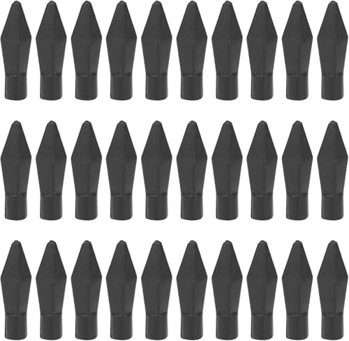 25 Pcs Black Soft Rubber Practice Arrowhead Safety Glue On Target Arrow Tips for Shooting Practice Hunting Game Arrows Parts