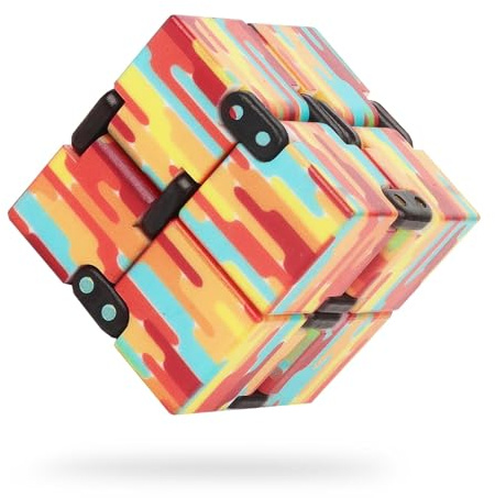 Unendlichkeitswürfel, Zauberwürfel Kinder 4x4, Magic Star Cubes, Fidget Cube Spielzeug, Antistress Würfel, Fingerspielzeug, Flip-Würfel, Kreative Geschenke für Kinder Erwachsene (A)