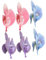 FRCOLOR 3pair Flower Shoes Clips: High Heel Sandals Removable Butterfly Orchid Floral Shoes Buckle Clips Charm DIY Decoration for Women