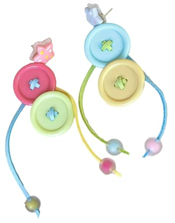 Elegante Dopamin Knopfohrringe Mit Bewegenden Randakzent Leichtgewichten Acrylschmuck Für Lässige Und Formelle Anlässe Künstlerische Dopamin Schwungohrringe