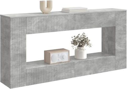 vidaXL Konsolentisch Betongrau 155 x 29 x 74 cm Holzwerkstoff