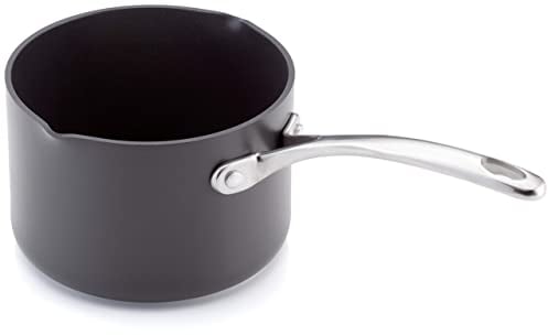 Stellar Element Hard Anodised Teflon Non-Stick Milk Pan, 14cm / 1.6L, Induction Ready, Oven Safe, Non-Stick