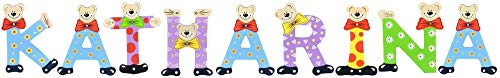 Playshoes Kinder Holz-Buchstaben Namen-Set Katharina - Sortiert