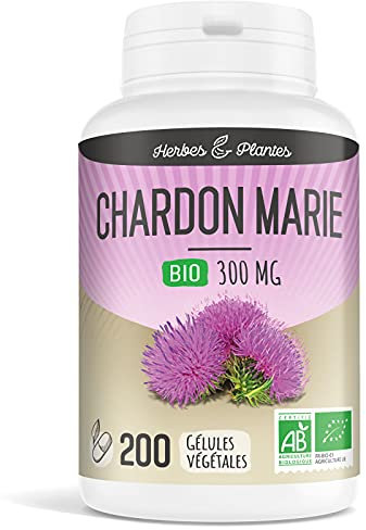 Herbes Et Plantes Chardon Marie Bio 200 Gélules, 75 g (Lot de 1)
