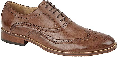 Goor Mens Brogue Shoes Smart Office Evening M9556 UK 6 - 14 (UK 14 / EU 48, Brown)