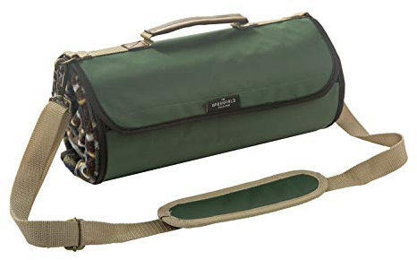Greenfield Collection Luxury Forest Green Plaid Moisture Resistant Picnic Blanket XL
