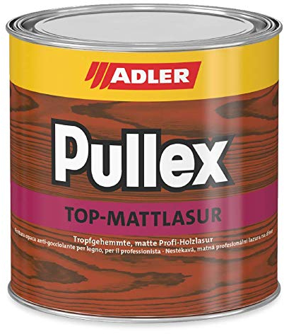 ADLER Pullex Top-Mattlasur - Kastanie 2,5 L - Matte, tropfgehemmte, dünnschichtige Holzlasur für den Außenbereich