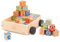 Battat ABC Holzklötze im Wagen – 26 Groß- und Kleinbuchstaben des Alphabets und 4 Zahlenblöcke (30 Teile) Holzspielzeug – Stapel- und Lernspielzeug für Kinder ab 10 Monaten