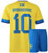 Schweden Trikot Set Ibrahimovic – Kinder und Erwachsener - Jungen - Fußball Trikot - Fussball Geschenke - Sport t Shirt - Sportbekleidung - Größe L