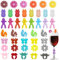 Furuising 42 Piezas Marcadores de Copas de Silicona, Colorido Marcador Vasos de Vino, Reutilizable Marcadores Vasos Identificador para Decoraciones de Mesa de Bar de Fiesta Champán (7 estilos)