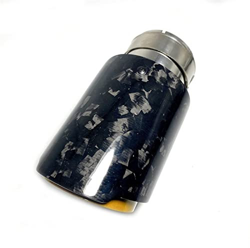 Auspuffblende Auto-Carbon-Faser-Schalldämpfer-Spitze-Auspuff-System-Rohr-Schalldämpfer-Universal-Edelstahl Auto Endrohr (Größe : 63MM IN 101MM OUT)