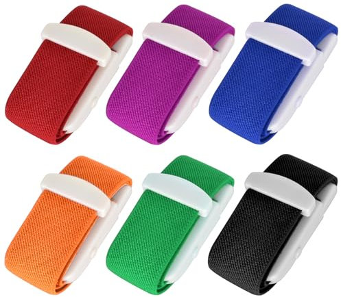 Fast Tourniquet - 6 tubos de estiba para extracción de sangre, hebilla de liberación rápida, torniquete médico para emergencias médicas, enfermeras, primeros auxilios, montañismo, deportes al aire