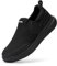FitVille Scarpe Uomo per Camminata Antiscivolo Slip-on Casual Sneaker Senza Lacci Scarpe da Esterno Comode Leggere e Traspiranti a Pianta Larga 43 EU Larga Nero